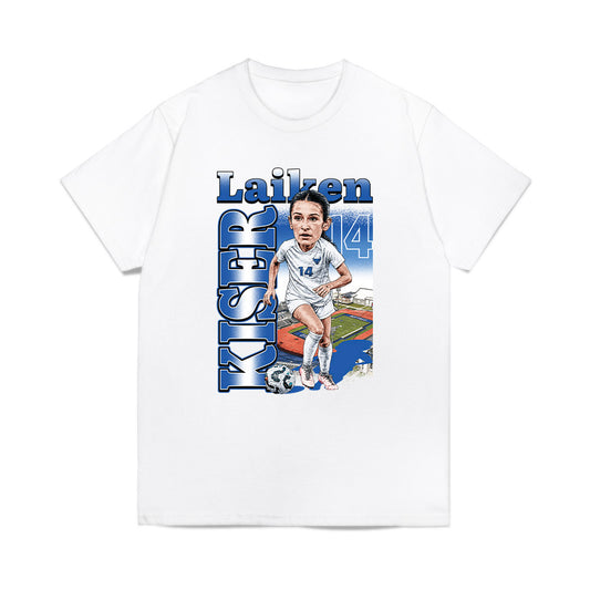 Buffalo - NCAA Womens Soccer : Laiken Kiser - Caricature Comfort Colors T-Shirt-0