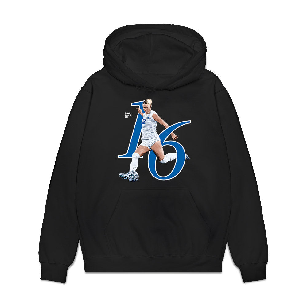 Buffalo - NCAA Womens Soccer : Maya Galko - Graphic Premium Hooded Sweatshirt-0