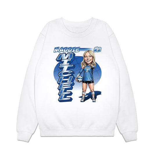 Buffalo - NCAA Womens Volleyball : Madilynn Mitchell - Caricature Premium Crewneck Sweatshirt-0