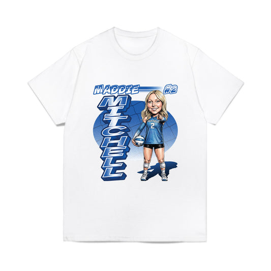Buffalo - NCAA Womens Volleyball : Madilynn Mitchell - Caricature Comfort Colors T-Shirt-0