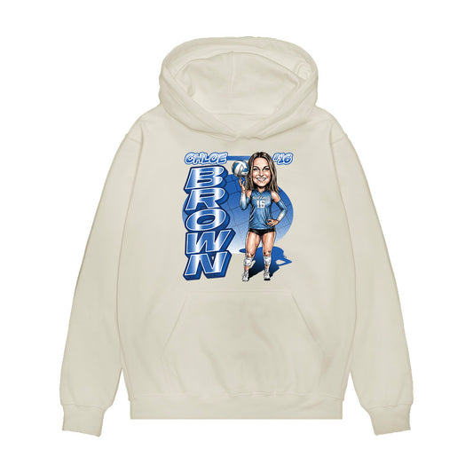 Buffalo - NCAA Womens Volleyball : Chloe Brown - Caricature Premium Hooded Sweatshirt-0