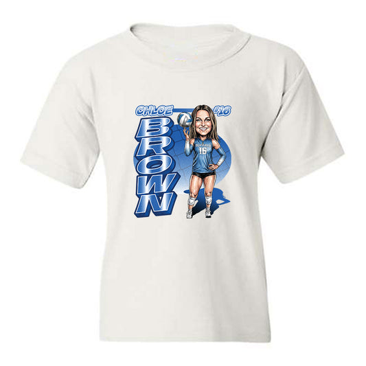 Buffalo - NCAA Womens Volleyball : Chloe Brown - Caricature Youth T-Shirt-0