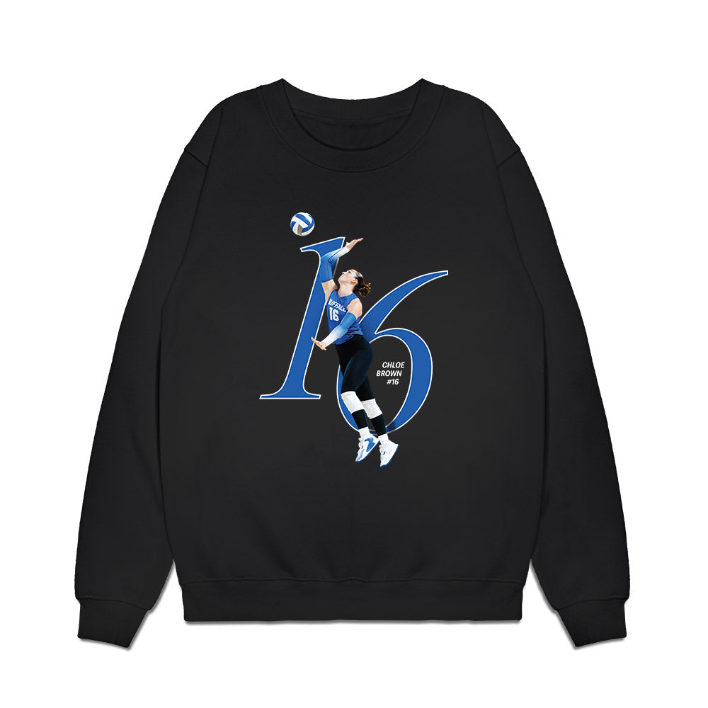 Buffalo - NCAA Womens Volleyball : Chloe Brown - Graphic Premium Crewneck Sweatshirt-0