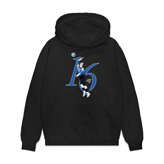 Buffalo - NCAA Womens Volleyball : Chloe Brown - Graphic Premium Hooded Sweatshirt-0