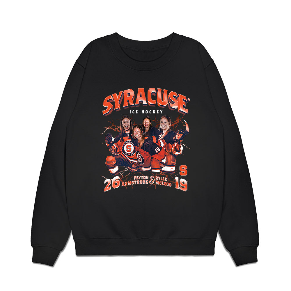Syracuse - NCAA Women's Ice Hockey : Rylee McLeod - Team Collage Premium Crewneck Sweatshirt-0