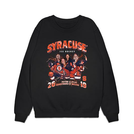 Syracuse - NCAA Women's Ice Hockey : Rylee McLeod - Team Collage Premium Crewneck Sweatshirt-0