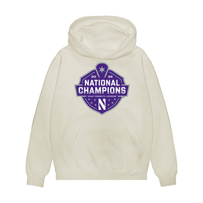 Northwestern - NCAA Womens Lacrosse : National Champions 2026 Roster Premium Hooded Sweatshirt-0