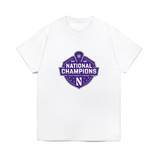 Northwestern - NCAA Womens Lacrosse : National Champions 2026 Roster Comfort Colors T-Shirt-0
