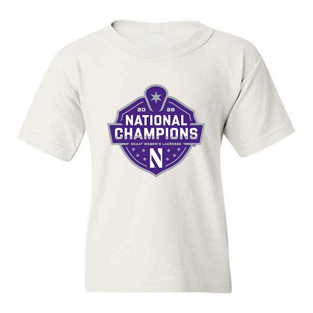 Northwestern - NCAA Womens Lacrosse : National Champions 2026 Roster Youth T-Shirt-0