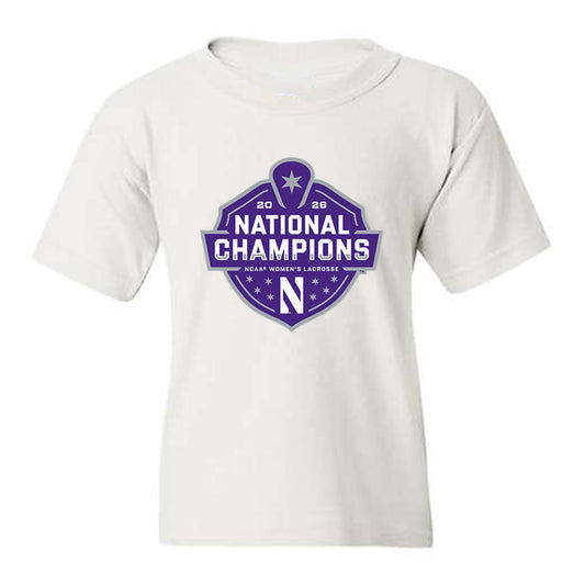 Northwestern - NCAA Womens Lacrosse : National Champions 2026 Roster Youth T-Shirt-0