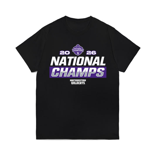 Northwestern - NCAA Womens Lacrosse : National Champions 2026 Comfort Colors T-Shirt-0