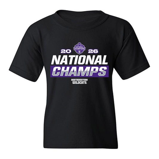 Northwestern - NCAA Womens Lacrosse : National Champions 2026 Youth T-Shirt-0