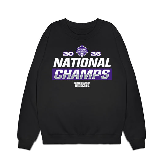 Northwestern - NCAA Womens Lacrosse : National Champions 2026 Premium Crewneck Sweatshirt-0