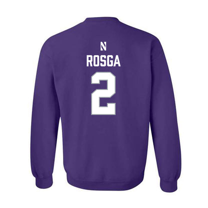 Northwestern - NCAA Women's Lacrosse : Jaylen Rosga - National Champions Shersey Crewneck Sweatshirt-1