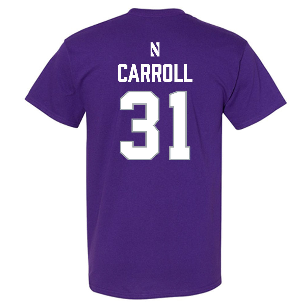 Northwestern - NCAA Women's Lacrosse : Mary Carroll - National Champions Shersey T-Shirt-1