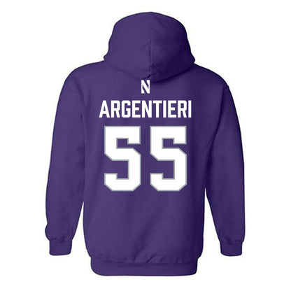 Northwestern - NCAA Women's Lacrosse : Francesca Argentieri - National Champions Shersey Hooded Sweatshirt-1