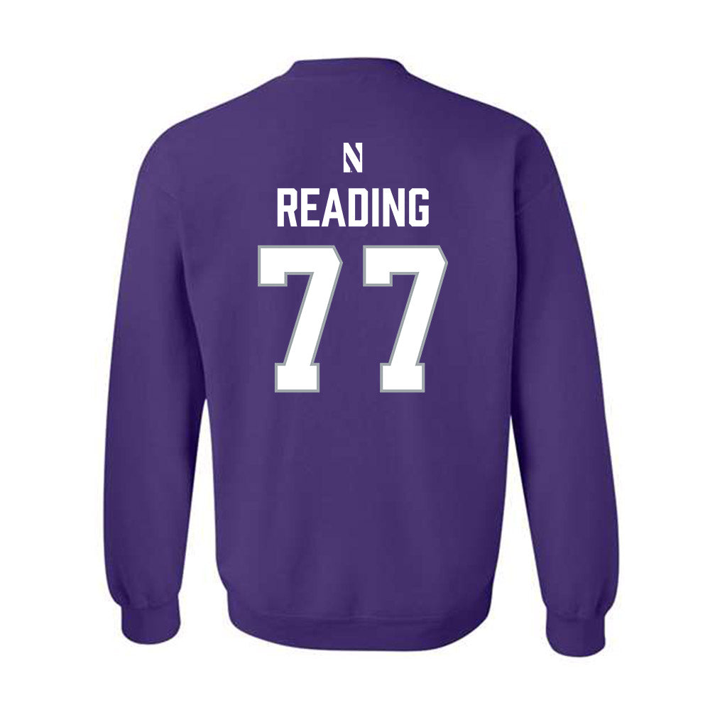 Northwestern - NCAA Women's Lacrosse : Talia Reading - National Champions Shersey Crewneck Sweatshirt-1