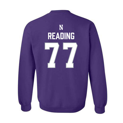 Northwestern - NCAA Women's Lacrosse : Talia Reading - National Champions Shersey Crewneck Sweatshirt-1