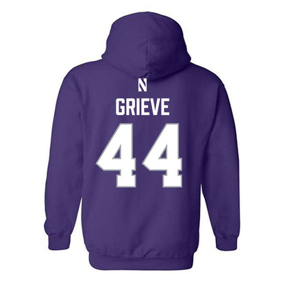 Northwestern - NCAA Women's Lacrosse : Camille Grieve - National Champions Shersey Hooded Sweatshirt-1