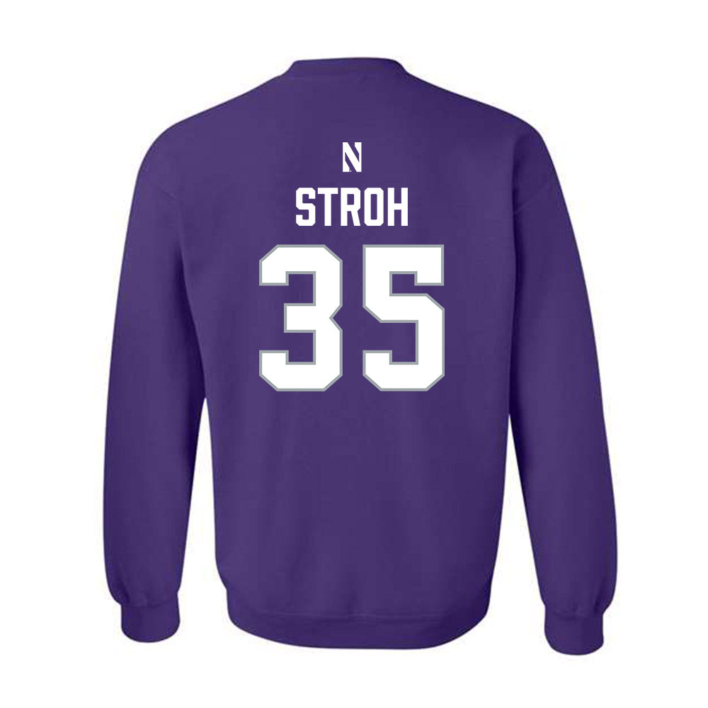 Northwestern - NCAA Women's Lacrosse : Brooke Stroh - National Champions Shersey Crewneck Sweatshirt-1