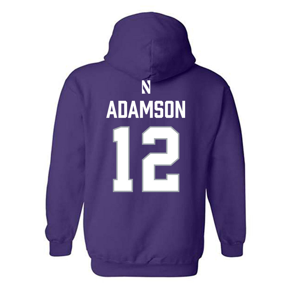 Northwestern - NCAA Women's Lacrosse : Olivia Adamson - National Champions Shersey Hooded Sweatshirt-1