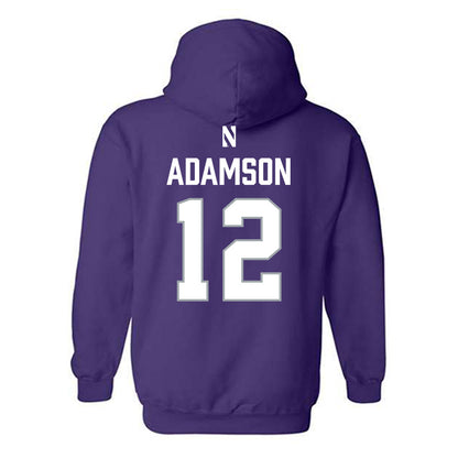 Northwestern - NCAA Women's Lacrosse : Olivia Adamson - National Champions Shersey Hooded Sweatshirt-1