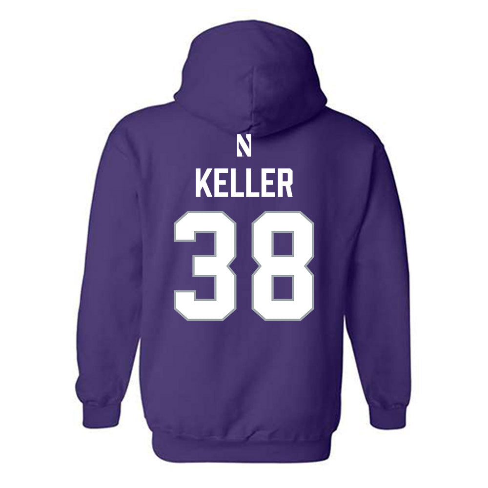 Northwestern - NCAA Women's Lacrosse : Kate Keller - National Champions Shersey Hooded Sweatshirt-1