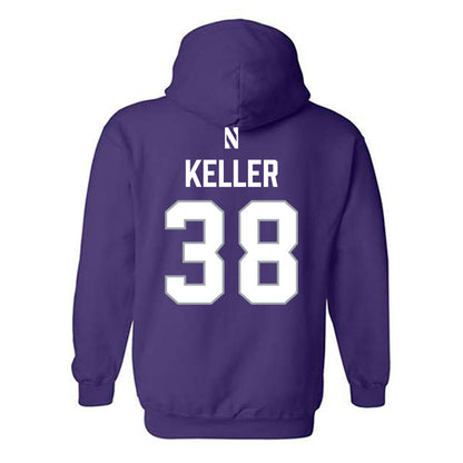 Northwestern - NCAA Women's Lacrosse : Kate Keller - National Champions Shersey Hooded Sweatshirt-1