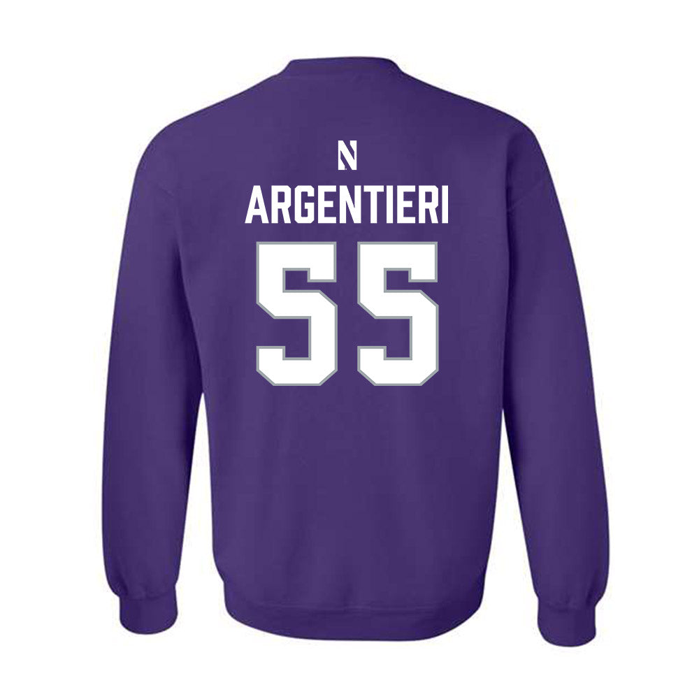 Northwestern - NCAA Women's Lacrosse : Francesca Argentieri - National Champions Shersey Crewneck Sweatshirt-1