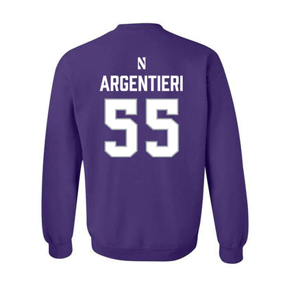 Northwestern - NCAA Women's Lacrosse : Francesca Argentieri - National Champions Shersey Crewneck Sweatshirt-1