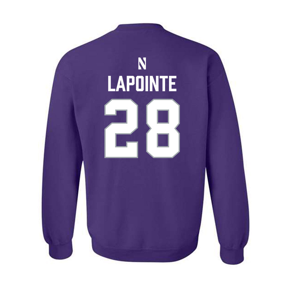 Northwestern - NCAA Women's Lacrosse : Taylor Lapointe - National Champions Shersey Crewneck Sweatshirt-1