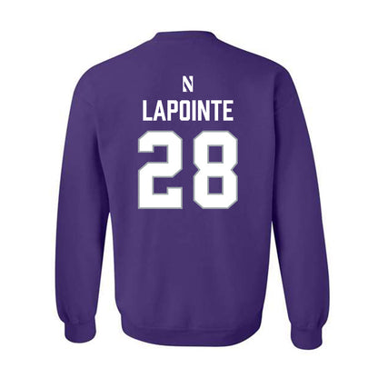 Northwestern - NCAA Women's Lacrosse : Taylor Lapointe - National Champions Shersey Crewneck Sweatshirt-1