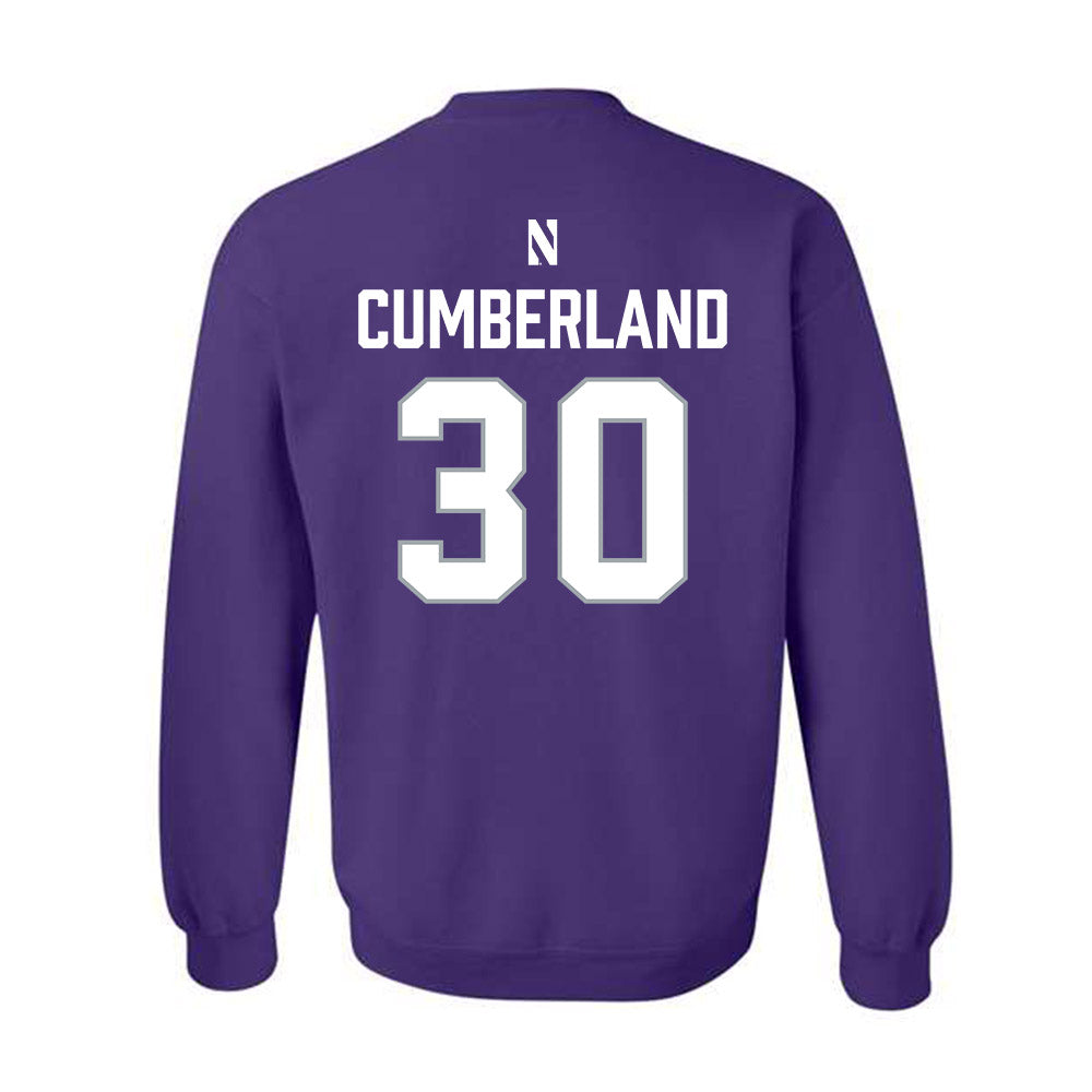 Northwestern - NCAA Women's Lacrosse : Noel Cumberland - National Champions Shersey Crewneck Sweatshirt-1