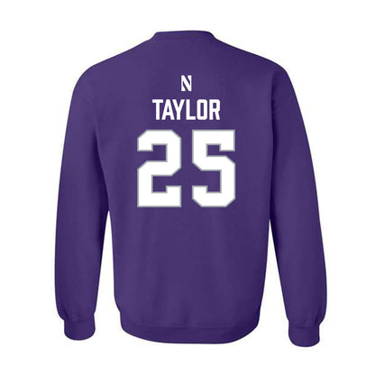 Northwestern - NCAA Women's Lacrosse : Madison Taylor - National Champions Shersey Crewneck Sweatshirt-1
