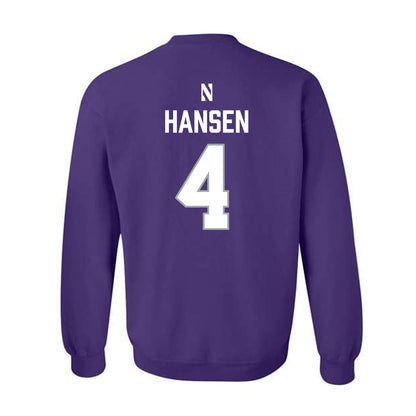 Northwestern - NCAA Women's Lacrosse : Reese Hansen - National Champions Shersey Crewneck Sweatshirt-1