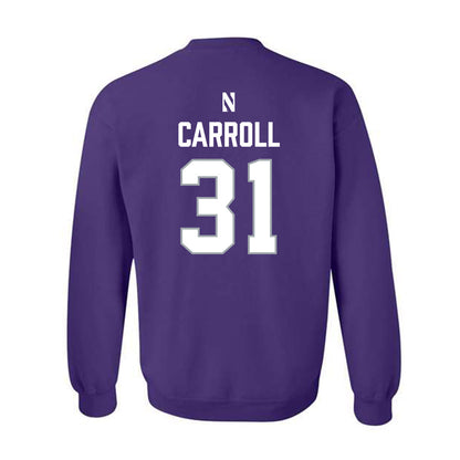 Northwestern - NCAA Women's Lacrosse : Mary Carroll - National Champions Shersey Crewneck Sweatshirt-1