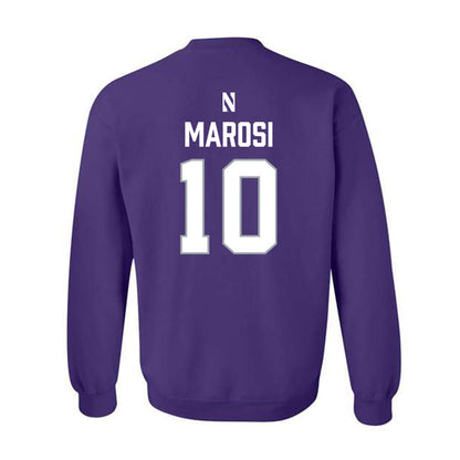 Northwestern - NCAA Women's Lacrosse : Claire Marosi - National Champions Shersey Crewneck Sweatshirt-1