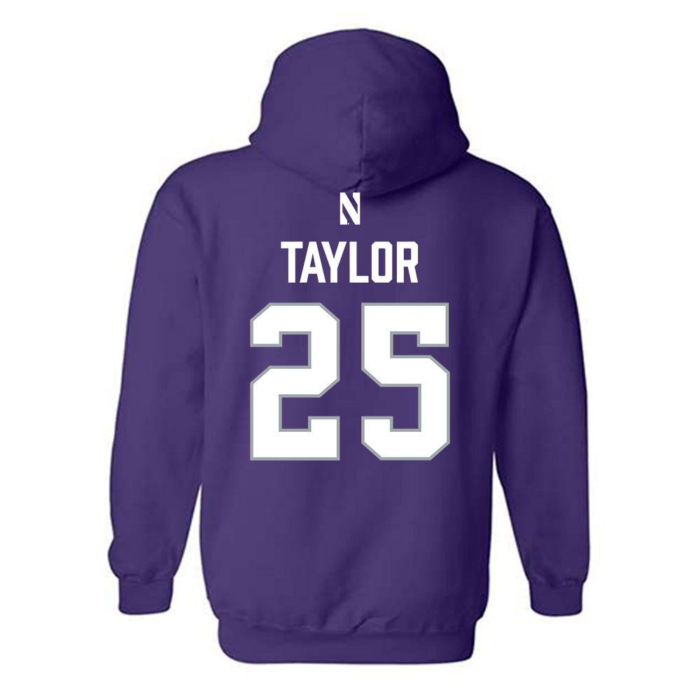Northwestern - NCAA Women's Lacrosse : Madison Taylor - National Champions Shersey Hooded Sweatshirt-1