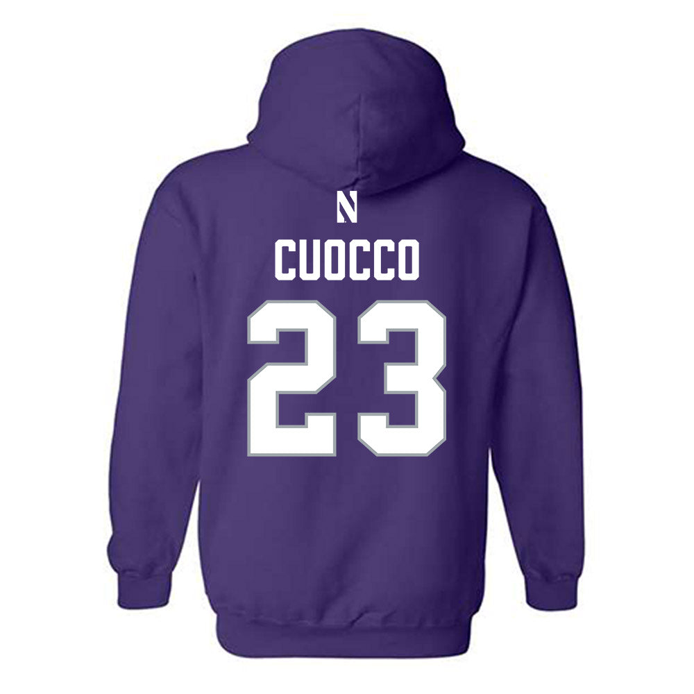 Northwestern - NCAA Women's Lacrosse : Jenika Cuocco - National Champions Shersey Hooded Sweatshirt-1