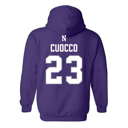 Northwestern - NCAA Women's Lacrosse : Jenika Cuocco - National Champions Shersey Hooded Sweatshirt-1