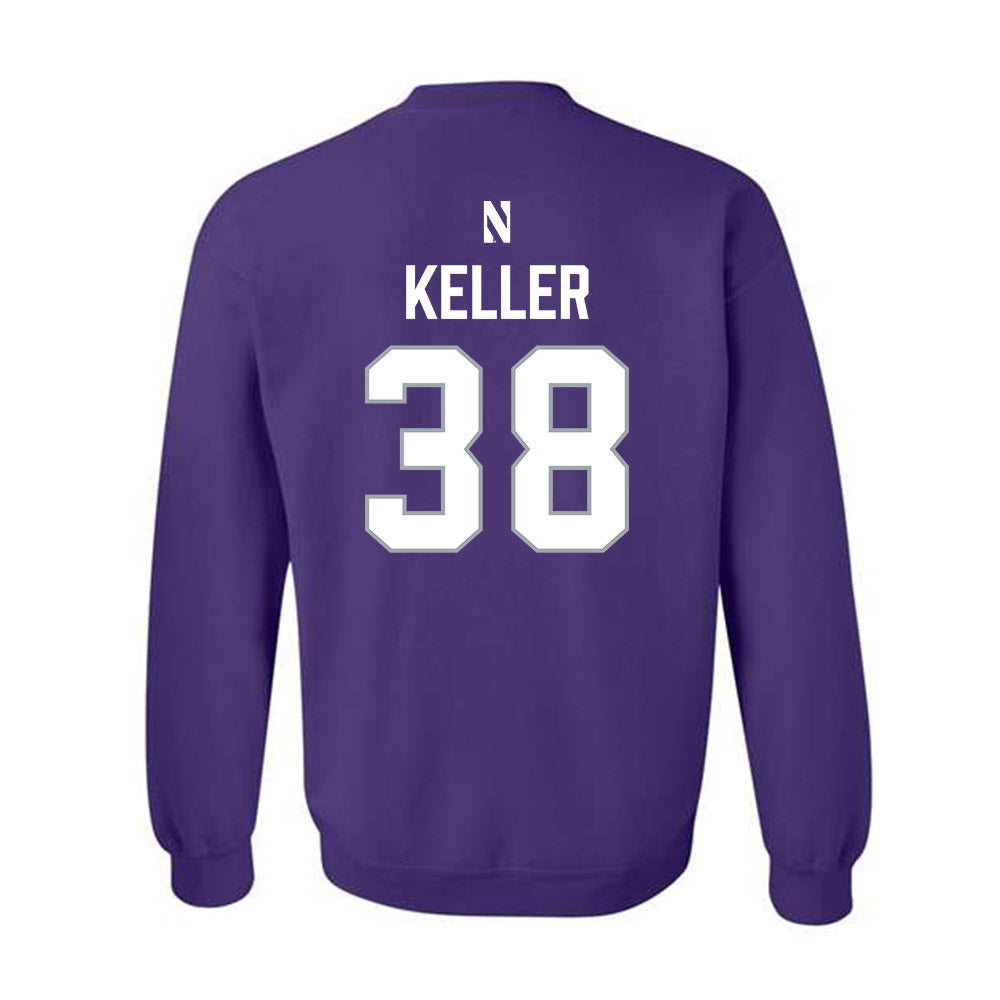 Northwestern - NCAA Women's Lacrosse : Kate Keller - National Champions Shersey Crewneck Sweatshirt-1