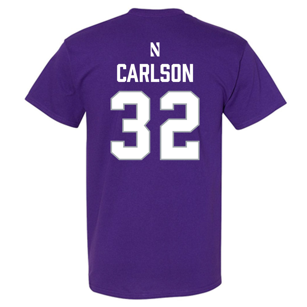 Northwestern - NCAA Women's Lacrosse : Liz Carlson - National Champions Shersey T-Shirt-1