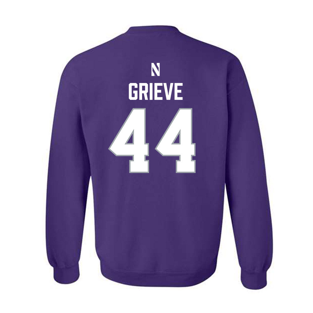 Northwestern - NCAA Women's Lacrosse : Camille Grieve - National Champions Shersey Crewneck Sweatshirt-1