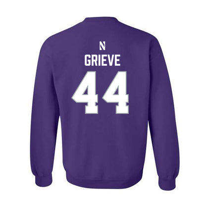 Northwestern - NCAA Women's Lacrosse : Camille Grieve - National Champions Shersey Crewneck Sweatshirt-1