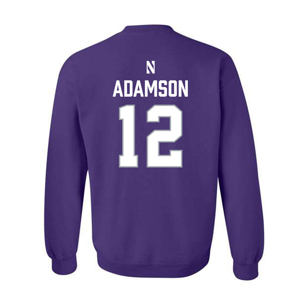 Northwestern - NCAA Women's Lacrosse : Olivia Adamson - National Champions Shersey Crewneck Sweatshirt-1
