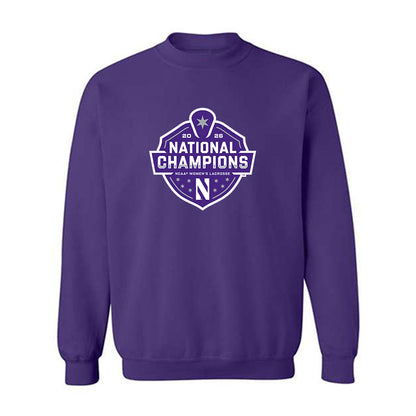 Northwestern - NCAA Women's Lacrosse : Madison Taylor - National Champions Shersey Crewneck Sweatshirt-0