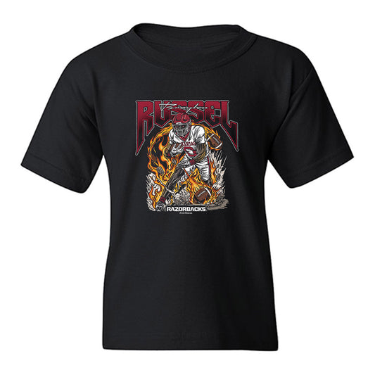 Arkansas - NCAA Football : Braylen Russell - Caricature Youth T-Shirt-0