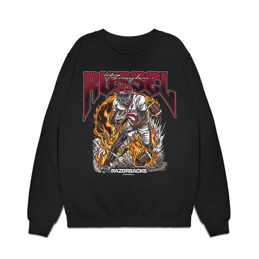 Arkansas - NCAA Football : Braylen Russell - Caricature Premium Crewneck Sweatshirt-0