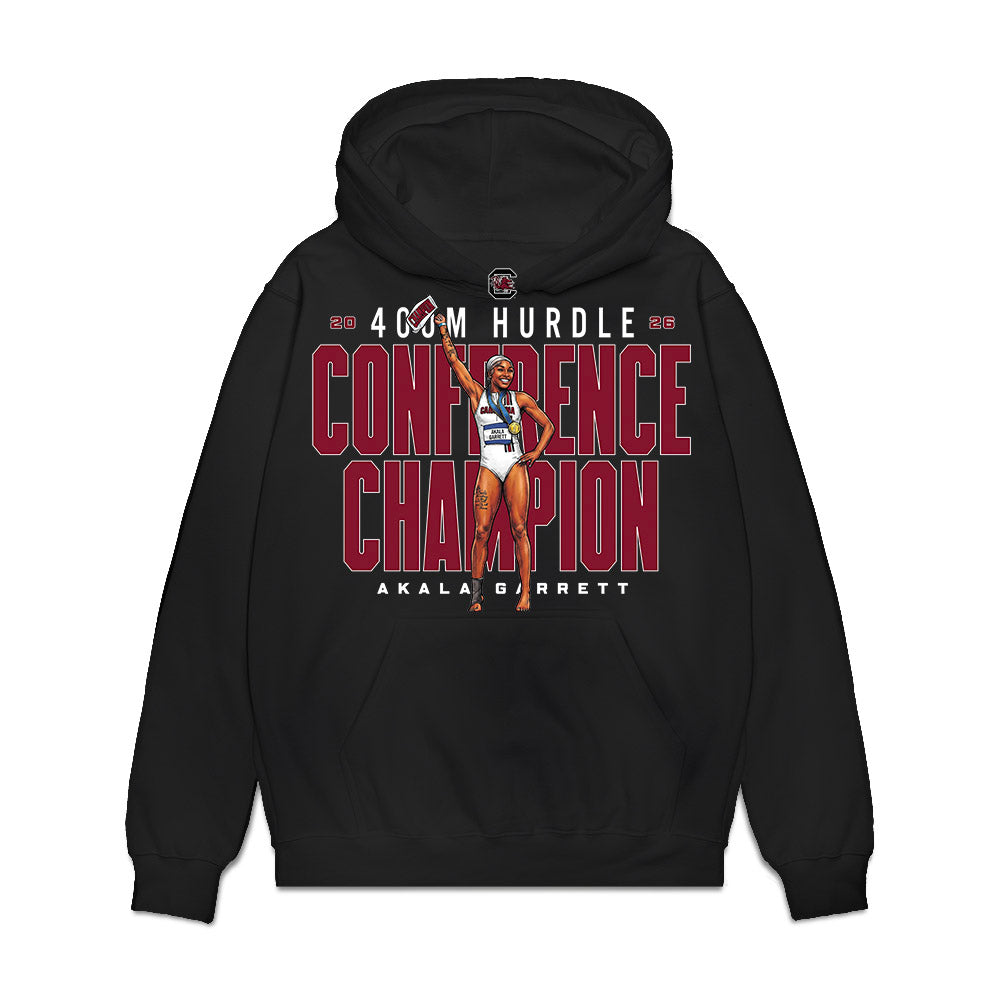 South Carolina - NCAA Womens Track & Field : Akala Garrett - 400M Hurdle Conference Champion Premium Hooded Sweatshirt-0