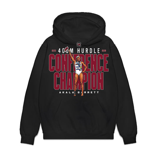 South Carolina - NCAA Womens Track & Field : Akala Garrett - 400M Hurdle Conference Champion Premium Hooded Sweatshirt-0